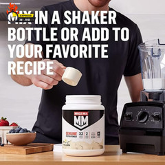 Genuine Protein Powder, Vanilla Crème, 1.93 Pounds, 12 Servings, 32G Protein, 2G