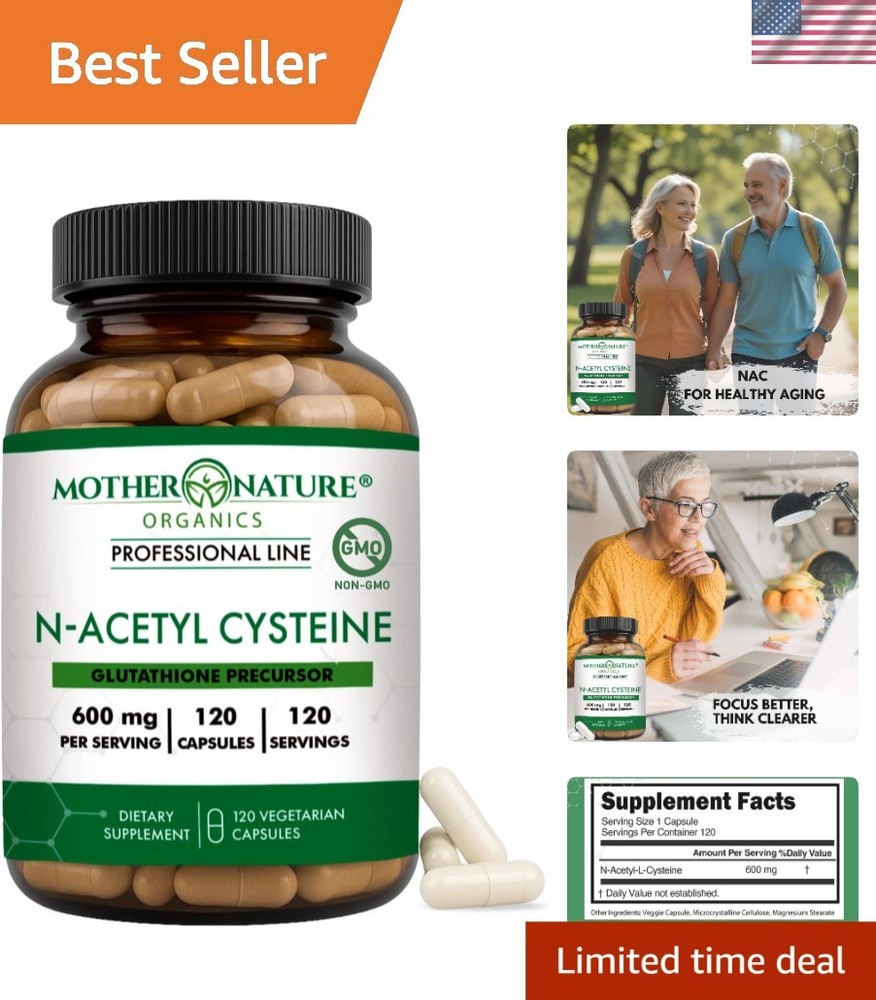 MNO NAC 600mg N-Acetyl Cysteine, 120 Count, Glass Bottle Antioxidant | Glutat…