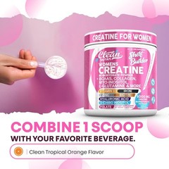 Clean Nutra Creatine for Women with BCAA Collagen & Crucial Vitamins Premium