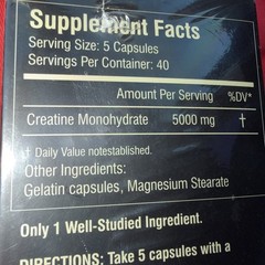 BikaYalue Micronized Creatine Capsules For Muscle Building 40 Servings 200 Caps