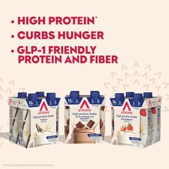 Atkins Best Sellers Protein Shake Variety Pack, Strawberry, Vanilla and Milk Cho