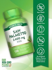 Nature’s Truth Saw Palmetto Extract | 2400mg | 120 Capsules | Non-GMO &…