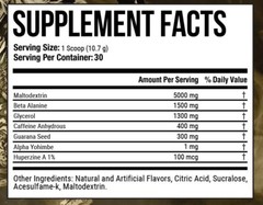 Gunslinger Pre-Workout 400mg caffeine , Beta-alanine, Energy