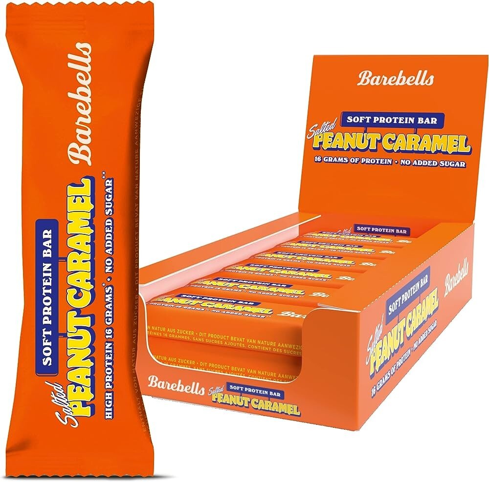 Barebells Soft Protein Bar Salted Peanut Caramel 12 Bars Barebell Bars