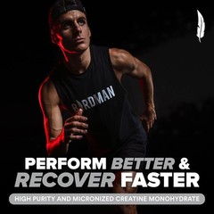BIRDMAN Micronized Creatine Monohydrate Powder 80 Servings 400g Organic 10/28
