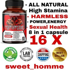 Natural Testosteron Booster 16,540mg 30 /60/120 Capsules For Stamina Strength