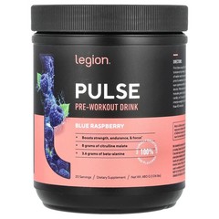 LEGION Pulse® Pre-Workout – Blue Raspberry – 480 g – Pack of 2