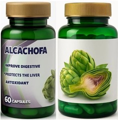 3 Alcachofa Artichoke Extract 60 Capsules Digestive & Liver Support Supplement