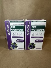 Quench Co Pre-Workout Mixed Berry – 6 Boxes (30 Tabs Each) – 180 Tabs 04/2026
