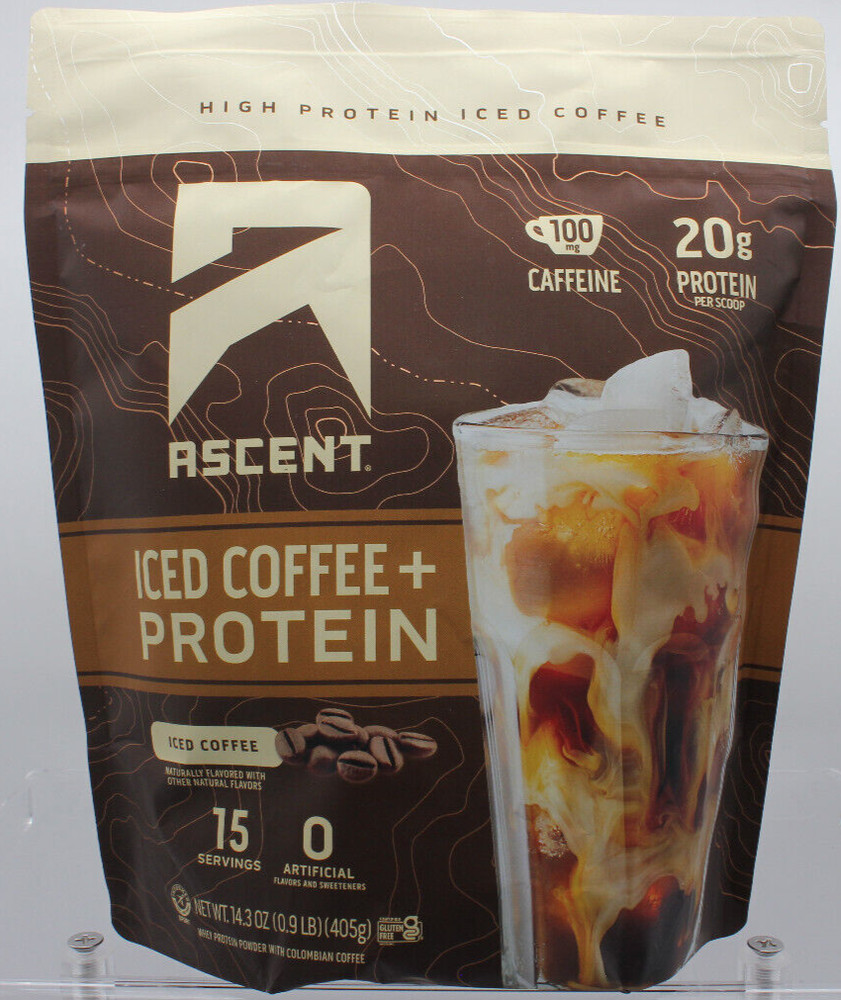 Ascent Iced Coffee + Protein, 100mg Caffeine + 20g Protein ea Scoop, 14.3oz