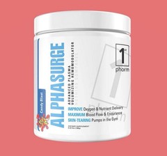 1st Phorm AlphaSurge Candy Blast Pump Pre Workout Non Stim New Factory Sealed