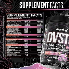 DVST8 ULTRA-DOSED PUMP/PRE-WORKOUT FORMULA Inspired Nutra Black Rainbow
