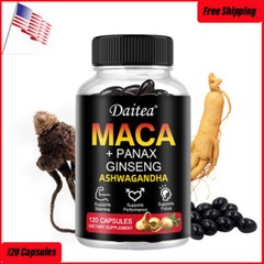 Maca Root Capsules 10,000mg | 120 Caps | Red, Yellow, Black Maca Supplements