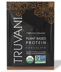 Truvani Organic Chocolate Protein Powder, 10 Pack, 11.6 oz