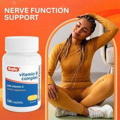 Rugby Vitamin B Complex with C – Gluten-Free B 1 Count (Pack of 130)