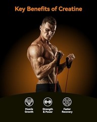 Creatine Monohydrate Gummies 5000mg 120ct Muscle Growth Energy