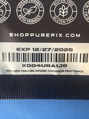 PowerPix Creatine Vitamin B12 Infused Toothpicks Pack of 4 flavors EXP 12/2026