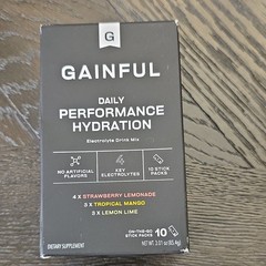 Gainful Electrolyte Hydration Drink Mix Variety 10 Stick Packs 3.01 oz