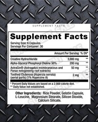 CREATINE & NOOTROPIC ***SAVE $15*** Sweat Ethic CREATE’D [180 Capsules]
