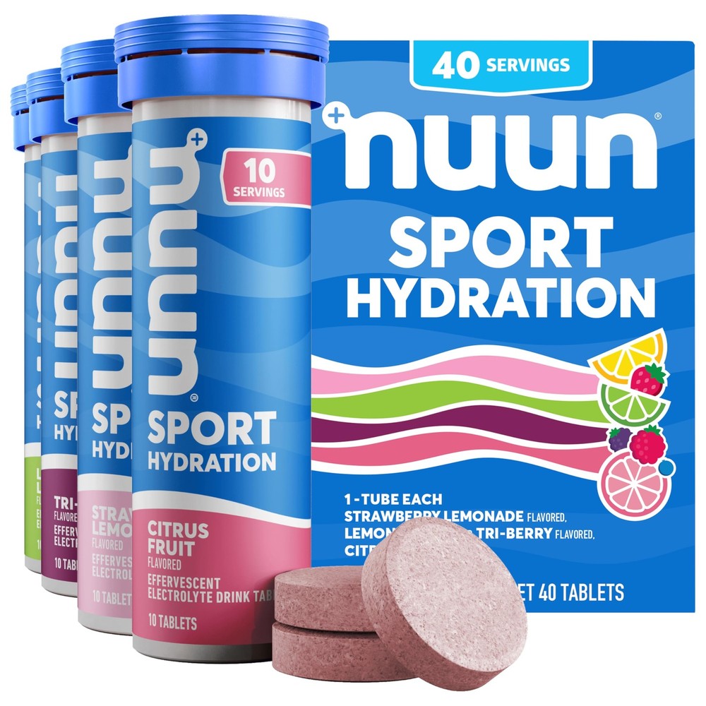 Sport Electrolyte Tablets for Proactive Hydration, Mixed Flavors, 4 Pack (40 Ser
