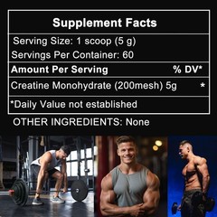 Creatine Monohydrate Micronized Powder 3x 300G – 3x 60 Servings – Unflavored 3pc