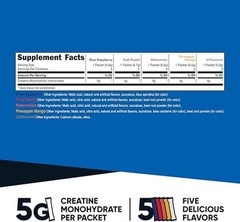 Nutricost Creatine Monohydrate Variety Stickpacks (5 Flavors, 20 Servings)