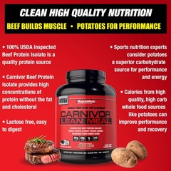 Musclemeds Carnivor Lean Meal Whole Food Meal Replacement Shake Mre Beef