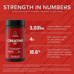 Six Star Elite Series Creatine X3 Micronized Creatine Muscle Builder 60 Pills