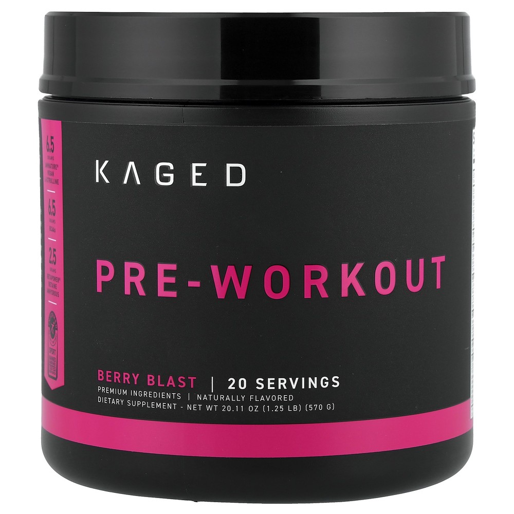 PRE-KAGED, Pre-Workout, Berry Blast, 1.29 lb (584 g)