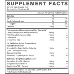 Muscle Elements 212° Thermogenic FAT BURNER – ENERGY 40 Servings – PICK FLAVOR