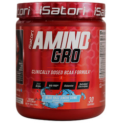 iSatori AMINO-GRO – BCAA’s with Glutamine and Bio-Active Peptides – Blue Razz