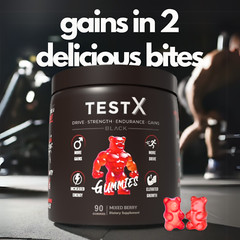 TestX & Creatine Mono Gummies Twin Pack, Horny Goat Weed & Maca by The Gummy Lab