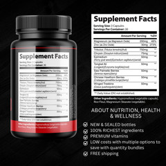 El Diablo- Bodybuilding & Men’s Health Support- 4 Bottles- 360 Capsules