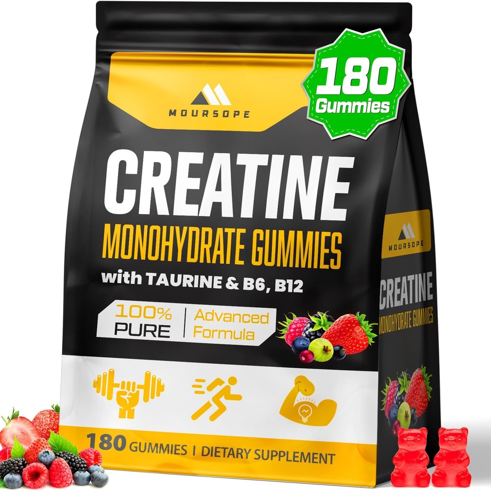 (180 Count) Creatine Monohydrate Gummies for Men & Women – Creatine Pre Worko…