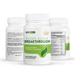 4 Pack Blood Sugar Breakthrough, soporte de azúcar en sangre-60 Cápsulas x4