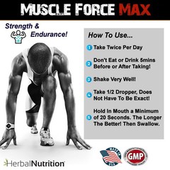 Body Building Supplement Muscle Force Max 2 Bottle Pack 175mg Growth Formula