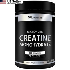 ML Naturals Micronized Creatine Monohydrate 5g (Per Serving) 500g (Pack of 1)
