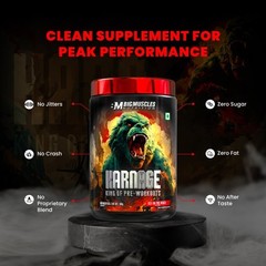 Bigmuscles Nutrition Karnage Pre workout Supplement (60 Servings) Dope Free,300g