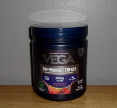 Vega Blue Fruit Punch Pre-Workout Energy Supplement 8.4 Oz. Powder 01/2027 *NEW*