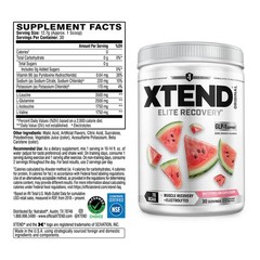 Xtend Original BCAA Powder, 7g BCAAs and 13.2 Ounce (Pack of 1), Watermelon