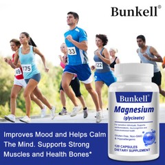 Magnesium Glycinate 30 To 120 Capsules 120mg Bone & Joint