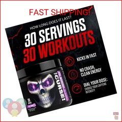 JNX SPORTS The Curse! Blue Raspberry Pre Workout Powder with Creatine – Extreme