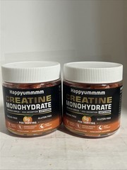 2x Happyummmm Creatine Monohydrate Softchews 60 Softchews Orange Exp 03/2027