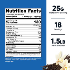 Nutricost Whey Protein Powder, Vanilla, 1.5 lbs, 25g Protein, Muscle Recovery