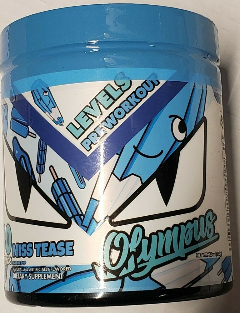 Olympus – LEVELS Pre-Workout – Miss Tease – Blue Ice Pop – 40 Serv – Exp 9/2024