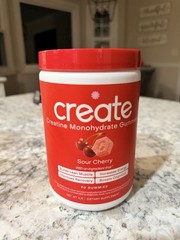 Create Creatine Monohydrate Gummies Sour Cherry Flavor 90 Count