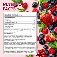 Oaka Protein Gummies 20G Protein Per Day Zero Sugar Mixed Berries Flavor Daily