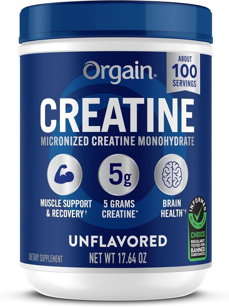 Orgain Creatine Monohydrate Micronized Unflavored 100 Servings
