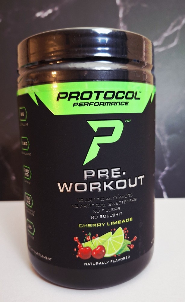 Protocol Preworkout, 25 Serv🍒 Limeade,Natural Flavor, 350mg Caffeine⚡️08/2027✨️