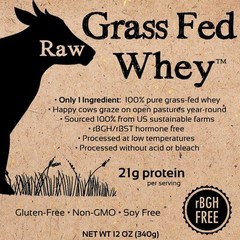 100 Pure Grass Fed Whey Protein Powder Unflavored Non GMO 14 Servings